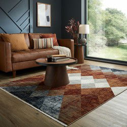 Modern vloerkleed - Bradley Geo Rood - 200 X 304 CM
