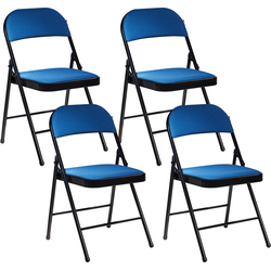 SPARKS - Klapstoel set - Zwart/Blauw - Metaal