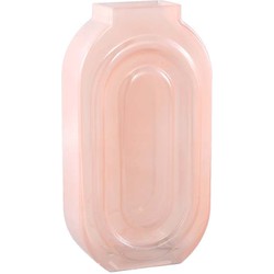 PTMD Lerise Ovale Vaas - 16 x 7,5 x 30 cm - Glas - Roze