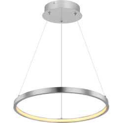 LED hanglamp met enkele ring | Ø 38,5cm | Nikkel | Cirkelvormige hanglamp