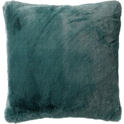 Dutch Decor ZAYA - Sierkussen 45x45 cm - bontlook - effen kleur - Sagebrush Green - groen - Dutch Decor