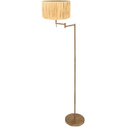 Mexlite - vloerlamp - Bella - brons - gras metaal - Ø 45cm - E27 - 3870BR