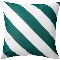 Dutch Decor SANZENO - Buitenkussen 45x45 cm - waterafstotend en uv-bestendig - Sagebrush Green - groen en wit - Dutch Decor