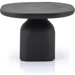 Design salontafel rond Melo zwart metaal 41 cm hoog