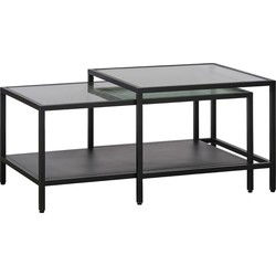 Salontafel Bronco Set Zwart Metaal - Giga Living