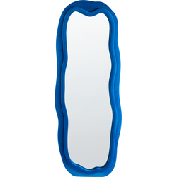 BEAUNE - Wandspiegel - Blauw - Fluweel/MDF