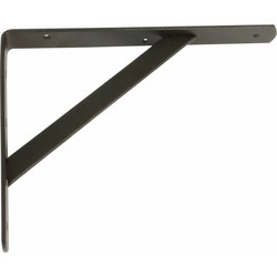 AMIG Plankdrager/planksteun van metaal - gelakt zwart - H250 x B200 mm - Tot 320 kg - Plankdragers