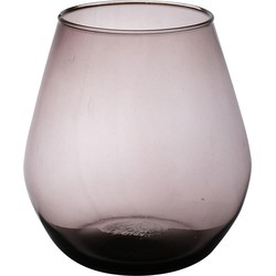 Hakbijl Glass Bloemenvaas Billy - transparant mauve - eco glas - D25 x H30 cm - bol vaas - Vazen