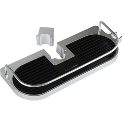 4bathroomz® Doucheplank Universeel voor Douchestang - Zwart met Chroom