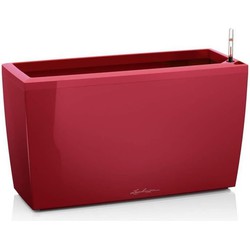 LECHUZA Cararo Premium bloempot - complete set, glanzend scharlakenrood