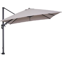 Garden Impressions Hawaii zweefparasol 300x300 cm - frame carbon black - doek zand