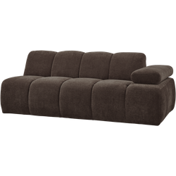 WOOOD Mojo 2-Zits Bank Met Arm Rechts - Bouclé - Roest Bruin Melange