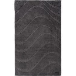 Lina Luxe Badmat – Fluffy - Hotelkwaliteit – Wasbaar & Anti-slip – 100% Polyester, Soft Touch – Grijs- 50x90 CM