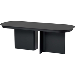 Salontafel met afgerond blad en 2 poten L120 cm - ALMA