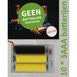 3 stuks - Transformator adapter 4,5v 5m aanloopsnoer Led Indoor 3 AAA batterijen