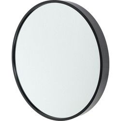 Fragix Alux Wandspiegel - Zwart - Aluminium Ø40