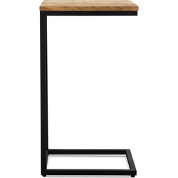 Benoa Cortez Iron & Wood End Table 38 cm Iron Stand Black finish