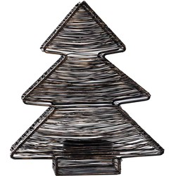 PTMD Windlicht Bibi - kerstboom van ijzerdraad - 24 x 8 x 26 - zwart
