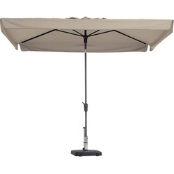 Stokparasol Delos luxe 200x300 cm Polyester ecru zonwering - Madison