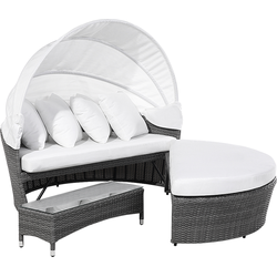 Beliani SYLT LUX - Loungefauteuil-Grijs-PE rotan