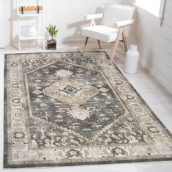 Burano vloerkleed - Medaillon Vintage - Grijs - Taupe - 200 X 290 CM