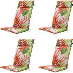 Madison -  Tuinstoelkussen Hoge Rug Iven terra - Ca. 120x50 cm - Set van 4
