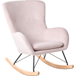 ELLAN - Schommelstoel - Roze - Fluweel