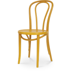 Vienna Thonet No. 18 houten bistrostoel geel