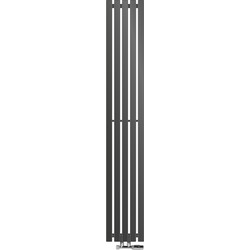 Designpaneel radiator 260x1800 mm, antraciet, wandaansluitingsset