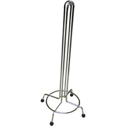 Toiletrolhouder - vrijstaand - zilverkleurig - metaal - 47 cm - Toiletrolhouders
