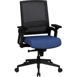 Pippa Design in hoogte verstelbare bureaustoel - blauw zwart