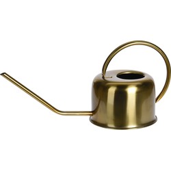 H&S collection Retro gieter voor binnen - kamerplanten - rvs metaal - goud metallic - 1000 ml - Gieters