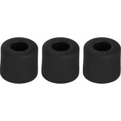 Deltafix Deurbuffer - 3x - deurstopper - zwart - rubber - 30 x 25 mm - Deurstoppers