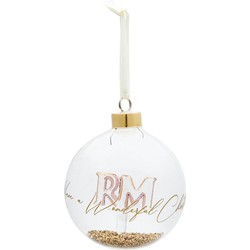 Rivièra Maison Wonderful Times Ornament gold D. 10 SET van 5