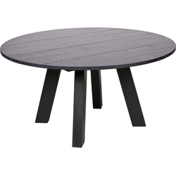 WOOOD Rhonda Eetkamertafel XL - Eiken - Blacknight - Ø150 cm