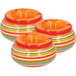3x stuks huiskamer asbakken rood 11 cm - Asbakken