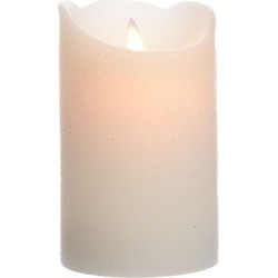 Creme witte nep kaars met led-licht 12 cm - LED kaarsen
