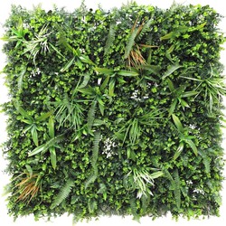 Greenmoods Kunsthaag mat - Nep plant - 1 Stuk - 100x100cm - Savanne-