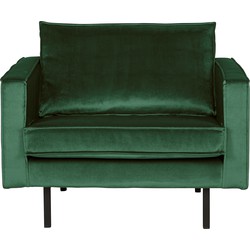 BePureHome Rodeo Fauteuil - Velvet - Green Forest - 85x105x86
