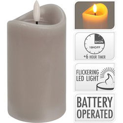 Led Candle 70X125 mm Grey