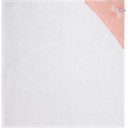 Knit Factory Theedoek Block - Ecru/Apricot - 65x65 cm