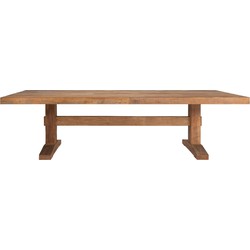 DTP Home Dining table Borgo rectangular,78x280x100 cm, 8 cm top with split, recycled teakwood