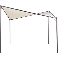 Beliani AVENTINE - Tuin pergola-Beige-Polyester, Staal