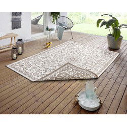 Binnen & Buitenkleed Omkeerbaar - Leyte Beige/Crème - 160 X 230 CM