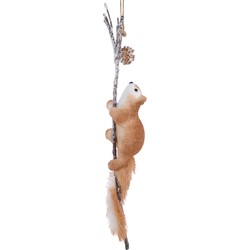 Eekhoorn foam hang l8b8h58 cm bruin - Decoris