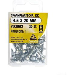 Spaanpl.schr. 4.5x20mm 30st