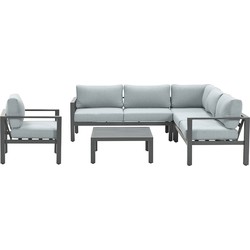 Garden Impressions Fora loungeset 5-delig - mint grijs