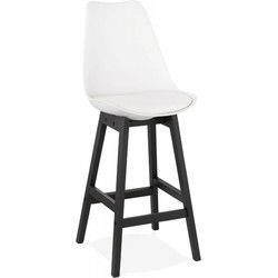 Halfhoge snackkruk CAMILA 48x56x102 cm Wit