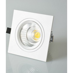 Vierkante witte LED inbouwlamp 24W dimbaar 14cm x 14cm buitenmaat