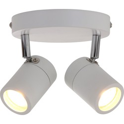 Mexlite spots Upround led - wit - metaal - 24 cm - GU10 fitting - 2487W